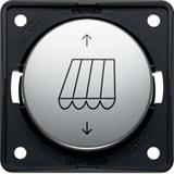 Integro Łącznik przyciskowy odwracający polaryzację z nadrukiem markizy i strzałek, chrom, mat lakie
