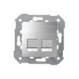 Simon 82 Pokrywa 2x gniazdo RJ45 płaska z żaluzjami aluminium 82006-93 KONTAKT