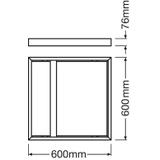 Ramka o wysokości 75mm do montażu powierzchniowego PANEL 600 SURFACE MOUNT KIT H75