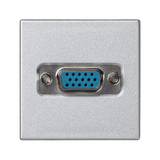 Simon Connect Płytka K45 złącza VGA (D-Sub 15) 45x45mm + wkład zaciski śrubowe aluminium K100B/8 KONTAKT