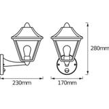 ENDURA® CLASSIC TRADITION ALU Up Sensor E27 GD Oprawa zewnętrzna