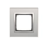 Simon 54 Nature Ramka 1-krotna Nature-Szkło SREBRNA MGŁA IP20/IP44* (*IP44-należy zastosować uszczelkę ramki DUN1) DRN1/71 KONTAKT