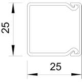 WDK 25025, KANAŁ ŚCIENNY I SUFITOWY 25X25X2000