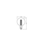 Lampa LED Vintage 1906 GOLD 125 dim 8,8W/822 E27