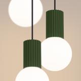 Lampa wisząca HALO 3P zielona oliwka
