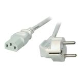 Kabel zasilający Schuko 90° - C13 180° 2,5m szary