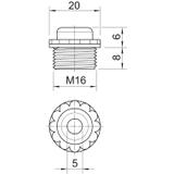90 M, ZAŚLEPKI OTWARTE M16 J.SZ.