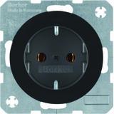 BERKER R.1/R.3 Gniazdo SCHUKO czarny 47432045 HAGER