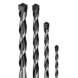 Wiertła do betonu 4-10 mm, zestaw 4 szt., końcówka motylkowa