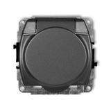 TREND Mechanizm gniazda bryzgoszczelnego z uziemieniem SCHUKO 2P+Z (klapka grafitowa, przesłony toró