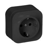 Gniazdo pojedyncze natynkowe ToDo 2P+Z Schuko IP20 czarny OR-OE-7205(GS)/B ORNO