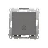 Simon 55 Przycisk zwierny /światło/ z podświetleniem LED szybkozłączka Grafitowy mat