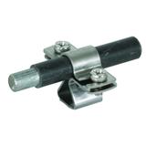 Wspornik DEHNhold do drutu w płaszczu PVC, 13 mm, z gwintem wewn. M8, NIRO