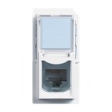 LIVING NOW - GNIAZDO RJ45 - UTP - KAT.5E - 1 MODUŁ - BIEL, Bticino