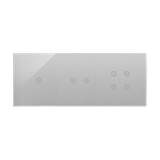 Simon 54 Touch Panel dotykowy S54 Touch 3 moduły 1 pole dotykowe + 2 pola dotykowe poziome + 4 pola dotykowe srebrna mgła DSTR3124/71 KONTAKT