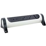 PRZEDŁUŻACZ PREMIUM, OBROTOWY, 3X2P+Z, BEZ PRZEWODU (WIELOGNIAZDOWY BLOK PRZENOŚNY) - BIAŁY/GRAFITOW