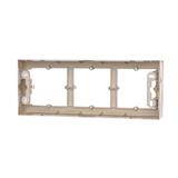 Simon 54 Premium Puszka natynkowa 3-krotna do ramek PREMIUM. Głębokość 35mm złoty mat