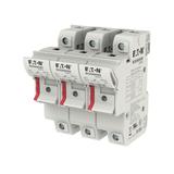 3 Pole 14x51 MFH Neon Indicator Podstawa wkładki cylindrycznej 14x51 3P 50A 690VAC wskaźnik CH143DIU