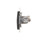 Simon 54 Gniazdo komputerowe pojedyncze RJ45 kategoria 6 ekranowane z przesłoną przeciwkurzową czarn