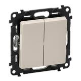 VALENA LIFE ŁĄCZNIK SCHODOWY PODWÓJNY KREMOWY 10 AX - 250 V~, Legrand