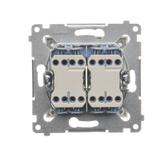 Simon 54 Łącznik krzyżowy podwójny 10A 250V szybkozłączka złoty mat DW7/2.01/44 KONTAKT