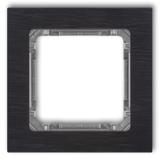 DECO Ramka uniwersalna pojedyncza - aluminium szczotkowane (ramka: czarna; spód: grafitowy) czarny