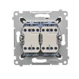 Simon 54 Łącznik krzyżowy podwójny 10A 250V szybkozłączka brąz mat DW7/2.01/46 KONTAKT