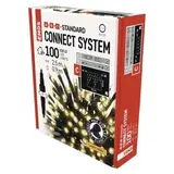 Oświetlenie łączone Standard- sople 100 LED 2,5 m ciepła biel, IP44, timer