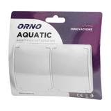 Gniazdo podwójne 2x2P+Z Schuko AQUATIC IP44 biały OR-OE-7106(GS)/W ORNO