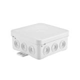 N6w ,  Puszka naścienna z dławicą zintegrowaną, samozatrzaskowa 85*85mm - Seria Fastbox, biały