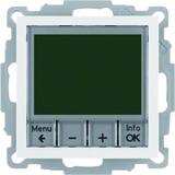 BERKER B.Kwadrat Regulator temperatury ze sterowaniem czasowym z stykiem zwiernym i elementem centra