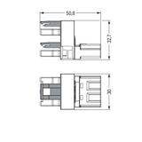 WINSTA rozgałęźnik typu h 3-torowy wtyk / gniazdo-gniazdo czarny