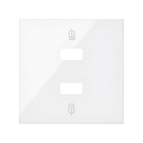 Simon 100 Pokrywa podwójnej ładowarki USB dla ref. 10000381-039 biały