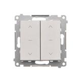 Simon 55 Łącznik roletowy podwójny trójpozycyjny 1-0-2 szybkozłączka Aluminium mat TZW2.01/143 KONTAKT