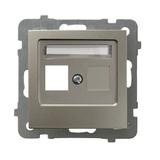 AS Obudowa gniazda pojedynczego typu Keystone prosta - kolor satyna light