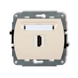 TREND Mechanizm gniazda pojedynczego HDMI 2.0 beżowy