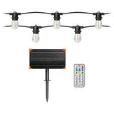 Solarna girlanda oświetleniowa - 1 sznur 10 m (10 opraw) + 10 żarówek LED 0,1W E27, 3000K + 1 żarówk