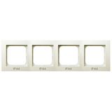 AS Ramka poczwórna do łączników IP-44 - kolor ecru