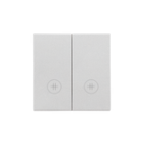 Simon 55 Klawisz podwójny z oczkami z piktogramami krzyżowymi do: SW7/2L2M Aluminium mat TKW7/2L2/143 KONTAKT