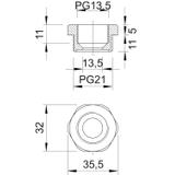 107/R, REDUKCJE PG21-13,5 POLIAMID SZA