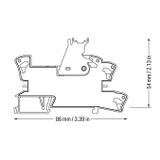 podstawka z przekaźnikiem 24V DC/240V AC 1A półprzewodnikowy