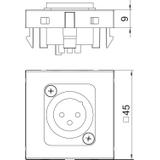 MTG-X3M L RW1, Wspornik multimedia XLR, 3pin, wty. z poł.lut.