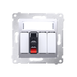Simon 54 Gniazdo głośnikowe 1-krotne Przekrój przewodów dla wejścia i wyjścia 25 mm2 srebrny mat