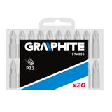 Końcówki wkrętakowe PZ2 x 25 mm, 20 szt.