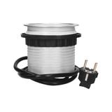 Gniazdo meblowe O10cm wysuwane z blatu z ładowarką USB i przewodem 1,5m 3x2P+Z 2xUSB wersja schuk OR