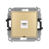 ICON Mechanizm gniazda komputerowego pojedynczego 1xRJ45, kat. 5e, 8-stykowy, bez pola opisowego zło