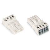 WINSTA MINI gniazdo 4-torowe białe