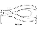 Szczypce precyzyjne czołowe 115 mm