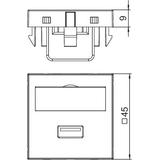 MTG-U3A S AL1, Wspornik multimedia USB 3.0 A, gn. z poł.śrub.