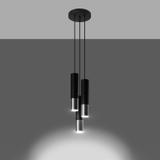 Sollux Lampa wisząca LOOPEZ 3P czarny/chrom SL.0943